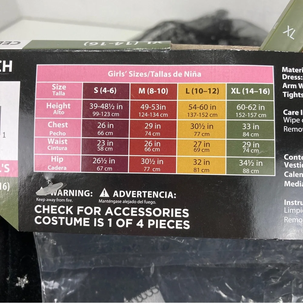 Halloween Girls Celestial Witch Costume, by Way to Celebrate Size XL